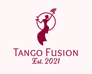 Tango - Lady Dancer Wine Server logo design