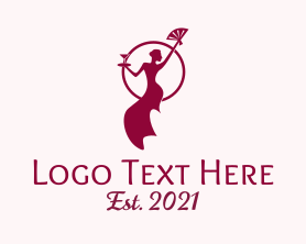 Dancer - Lady Dancer Wine Server logo design