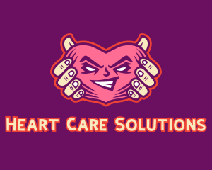 Evil Heart Hands logo design