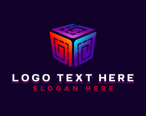 Modern - Cube Computer Gaming logo design