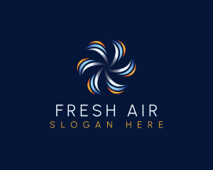 HVAC Air Circulation logo design