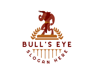 Minotaur Bull Column logo design