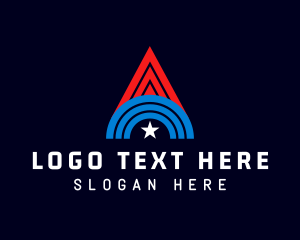 Nationalism - American Administration Letter A logo design