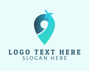 Locator - Pin Travel Agency logo design