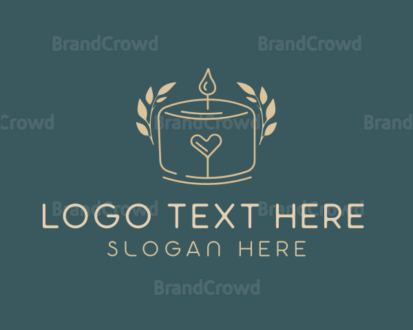 Scented Candle Heart Logo