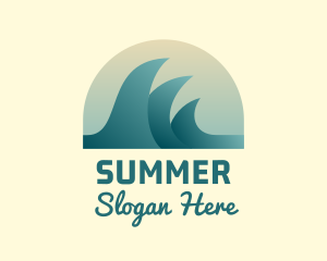 Beach Wave Summer Resort  logo design