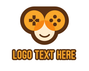 Social Media - Monkey Game Controller logo design