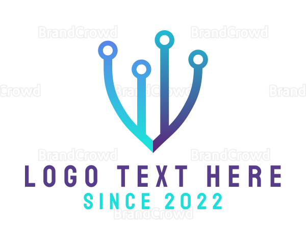 Blue Gradient Technology Logo