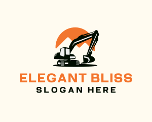 Heavy Equipment - Industrial Excavator Construction logo design