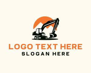 Digger - Industrial Excavator Construction logo design