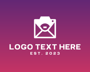 Messaging - Envelope Messenger Camera logo design