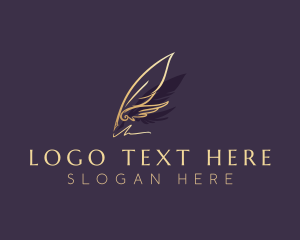 Study - Feather Calligraphy Quill logo design