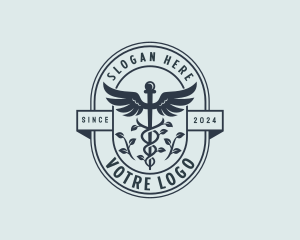 Clinic - Organic Pharmacy Caduceus logo design