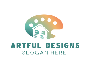 Paint Palette House logo design