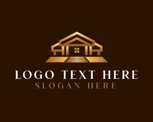 Roof - Deluxe Residential Roofing logo design