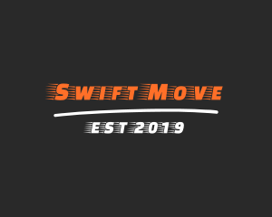 Move - Fast Racing Font logo design