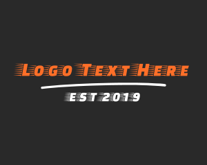 Delivery - Fast Racing Font logo design