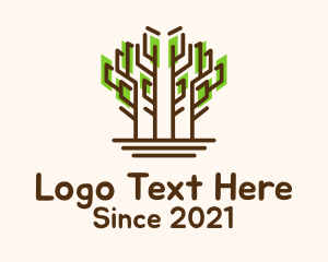 Tree - Brown Natura Park logo design