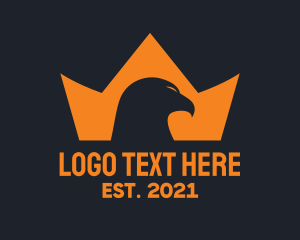 Orange Diamond - Orange Bird Crown logo design