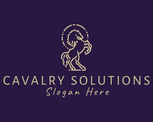 Cavalry - Stallion Equestrian Wildlife logo design