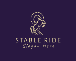 Horseback - Stallion Equestrian Wildlife logo design