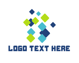 Technology - Colorful Pixel Technology logo design