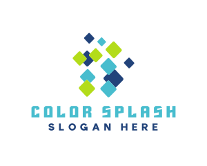 Colorful Pixel Technology logo design