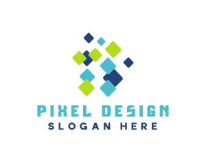 Colorful Pixel Technology logo design