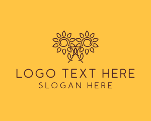 Minimalist - Sunflower Flower Garden logo design