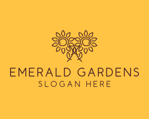 Sunflower Flower Garden logo design