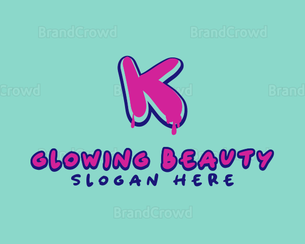 Paint Graffiti Letter K Logo