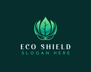 Planting Leaves Eco logo design