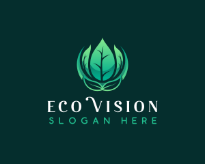 Planting Leaves Eco logo design