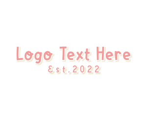 Cartoon - Pink Playful Wordmark logo design