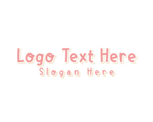Pink Playful Wordmark Logo