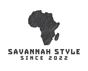 Savannah - African Map Safari logo design