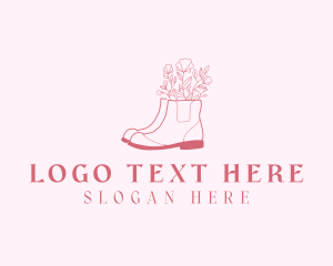 Boots - Flower Garden Boots logo design