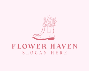 Flower Garden Boots logo design