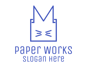 File - Cat Box File Folder logo design