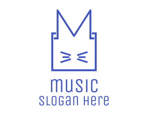 Vlog - Cat Box File Folder logo design