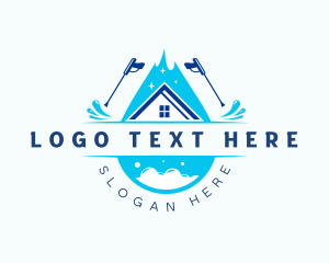 Roof Cleaning - Pressure Wash Housekeeping logo design