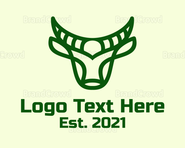 Green Buffalo Outline Logo