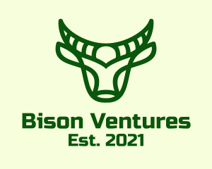 Green Buffalo Outline  logo design