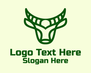Green Buffalo Outline  Logo