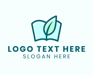 Read - Leaf Book Reading logo design