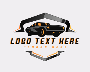 Driving - Muscle Car Vehicle logo design