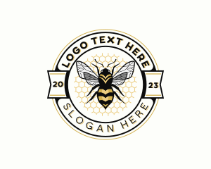Honeycomb - Natural Honeycomb Wasp logo design