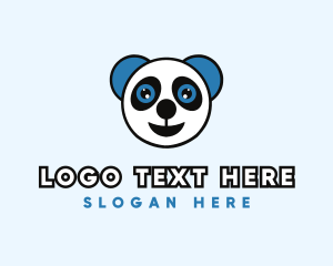 Veterinary - Happy Baby Panda logo design