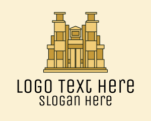 Library - Gold Building Realty logo design