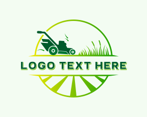 Grass Cutting - Grass Cutter Lawn Mower logo design
